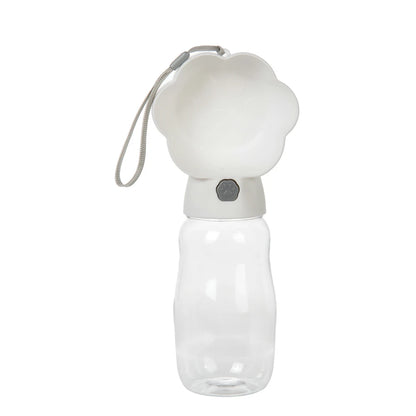 Botella de agua portátil 2 en 1 para perros con contenedor de comida