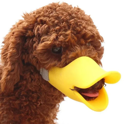 Bozal de silicona con forma de pato para perros: antimordeduras y antiladridos