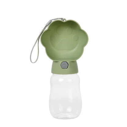 Botella de agua portátil 2 en 1 para perros con contenedor de comida