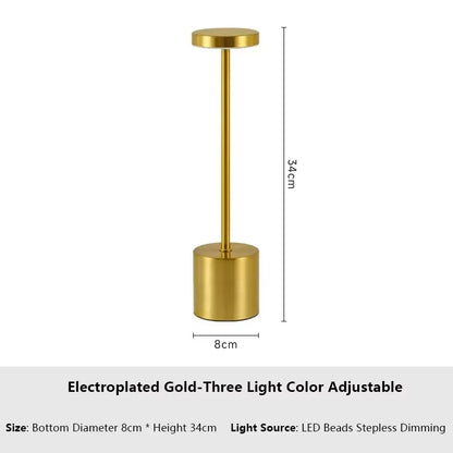 Lampe de table LED à capteur tactile simple – Rechargeable et élégante