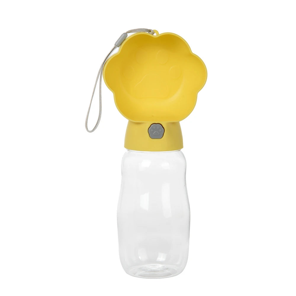 Botella de agua portátil 2 en 1 para perros con contenedor de comida