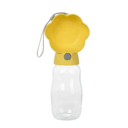 Botella de agua portátil 2 en 1 para perros con contenedor de comida