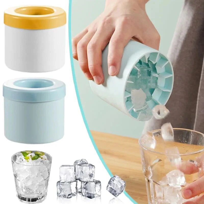 Molde redondo de silicona para cubitos de hielo: compacto, creativo y refrescante