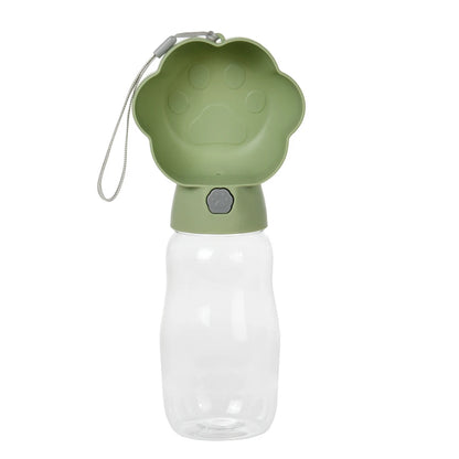 Botella de agua portátil 2 en 1 para perros con contenedor de comida