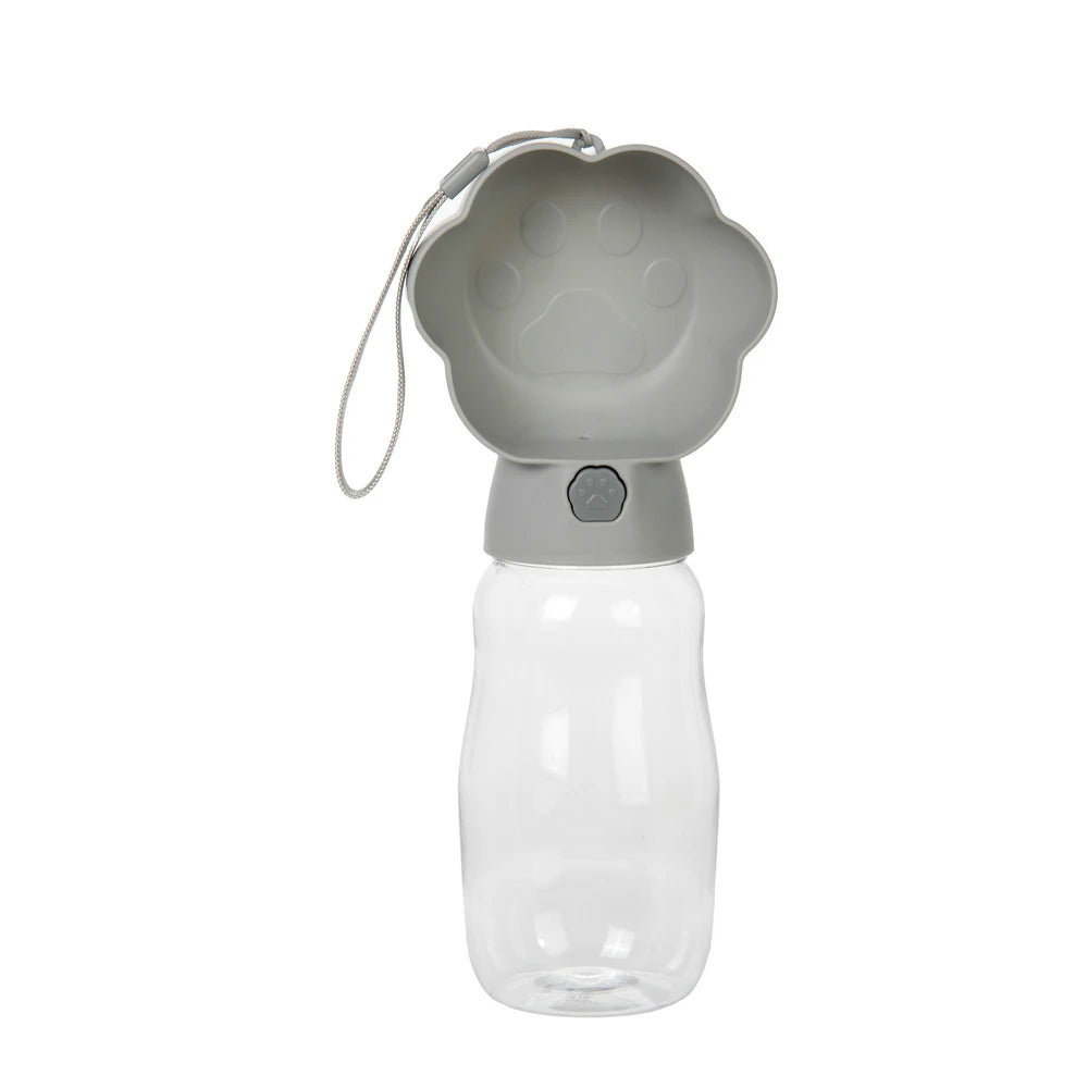 Botella de agua portátil 2 en 1 para perros con contenedor de comida