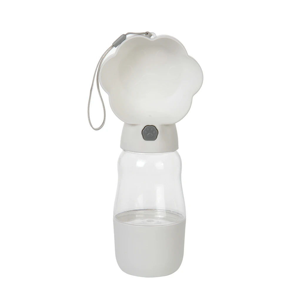 Botella de agua portátil 2 en 1 para perros con contenedor de comida