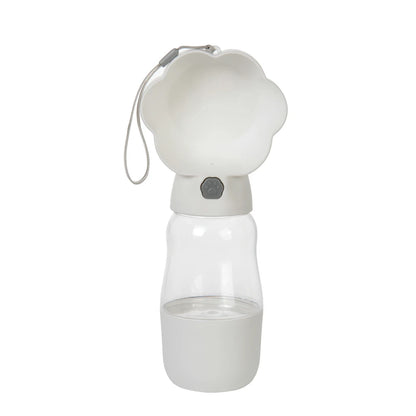 Botella de agua portátil 2 en 1 para perros con contenedor de comida