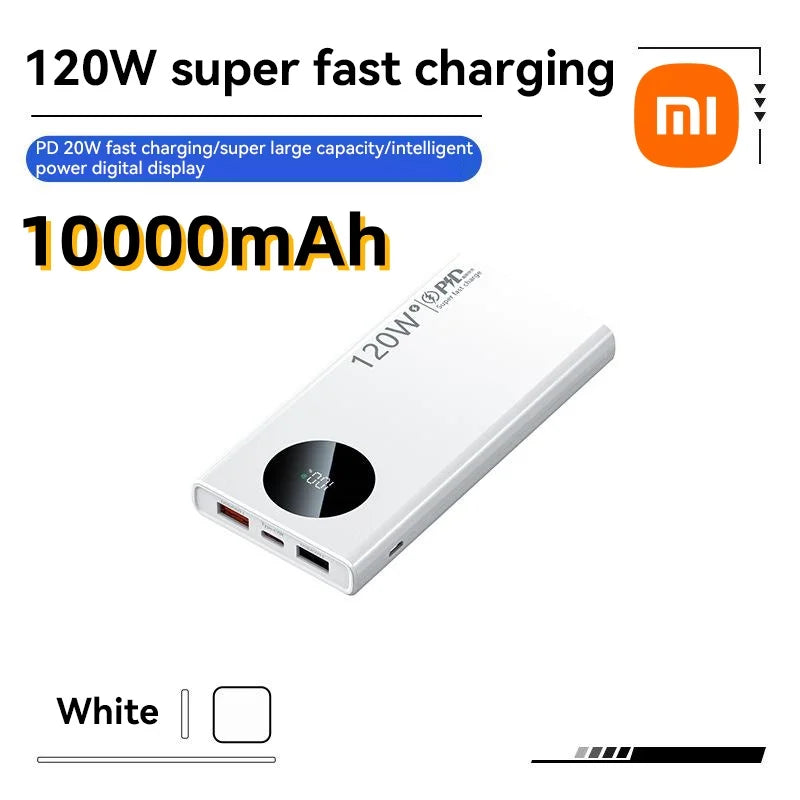 Batería externa Xiaomi de alta capacidad de 120 W y 50 000 mAh: carga ultrarrápida para todos los dispositivos