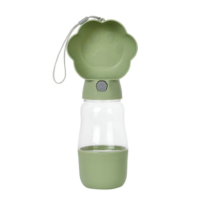 Botella de agua portátil 2 en 1 para perros con contenedor de comida