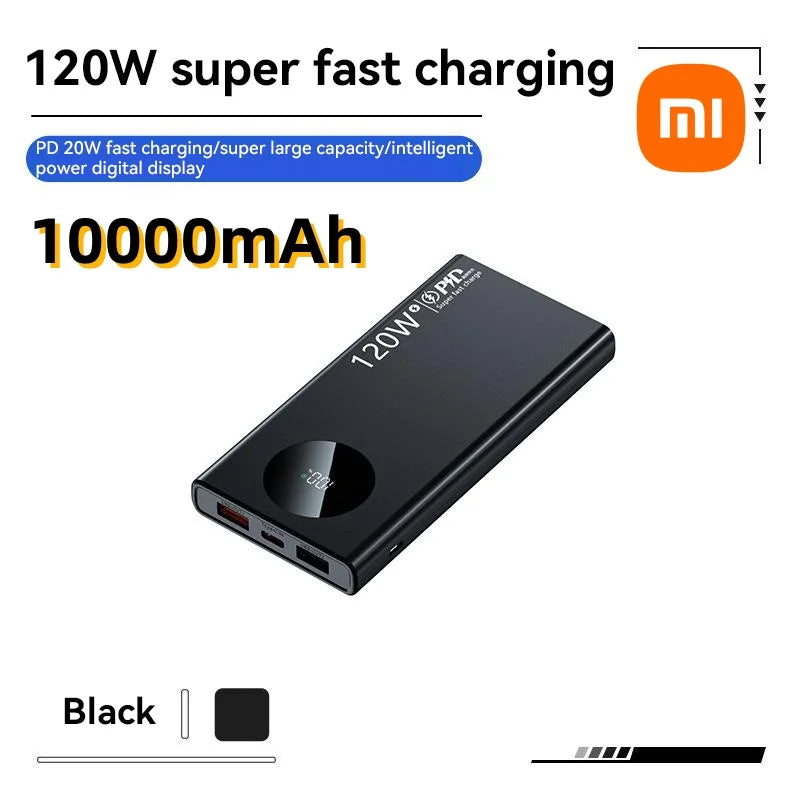 Batería externa Xiaomi de alta capacidad de 120 W y 50 000 mAh: carga ultrarrápida para todos los dispositivos