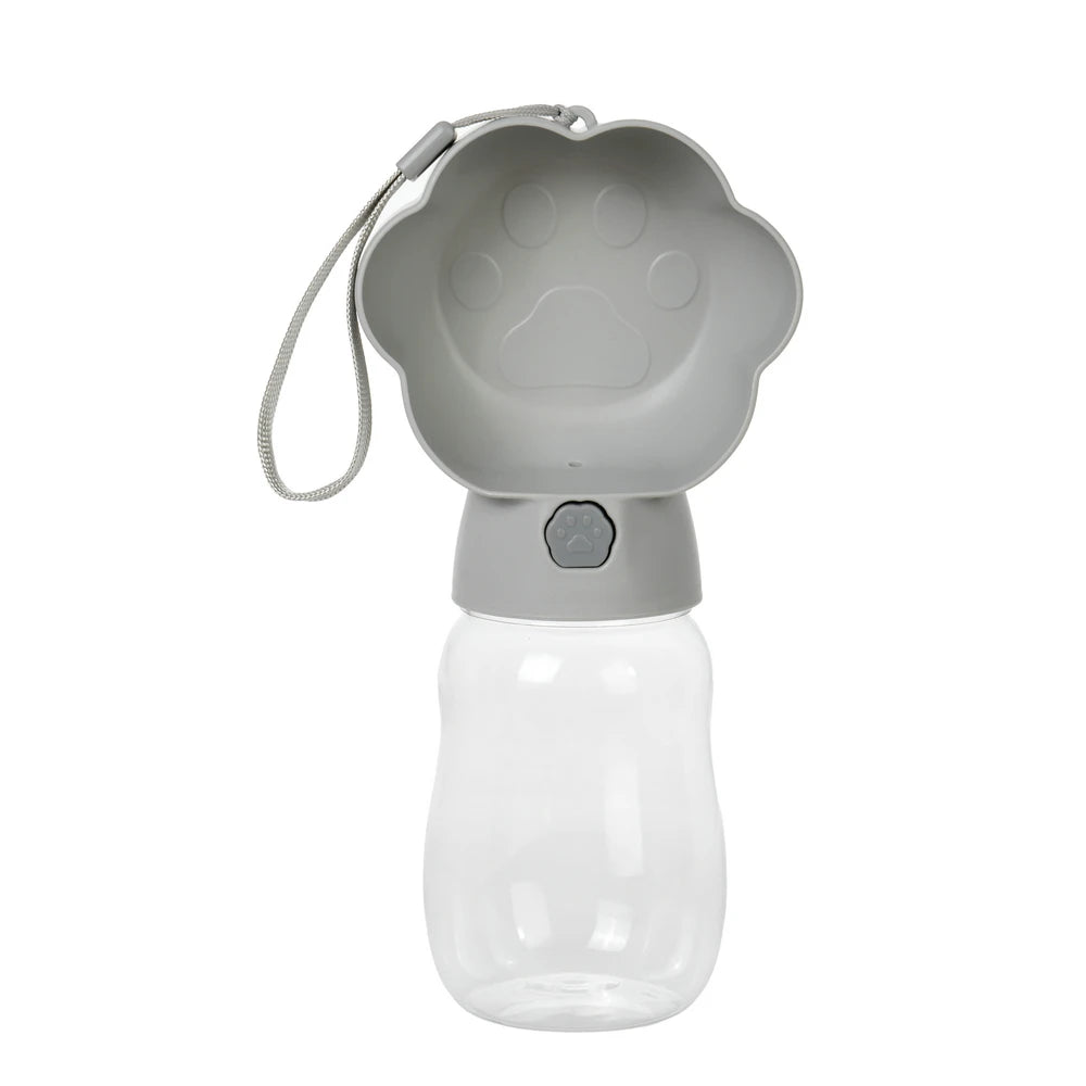 Botella de agua portátil 2 en 1 para perros con contenedor de comida
